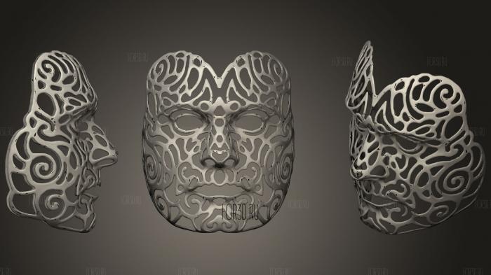 Self Portrait Mask stl model for CNC